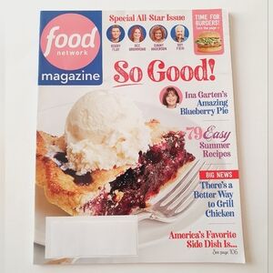 Food Network Magazine July/August, 2020 - So Good Grill Chicken Blueberry Pie